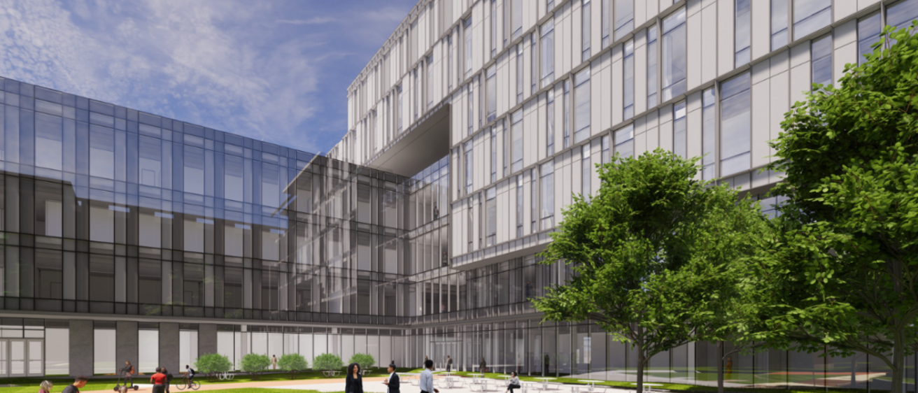 A rendering of the Health Sciences Academic Building