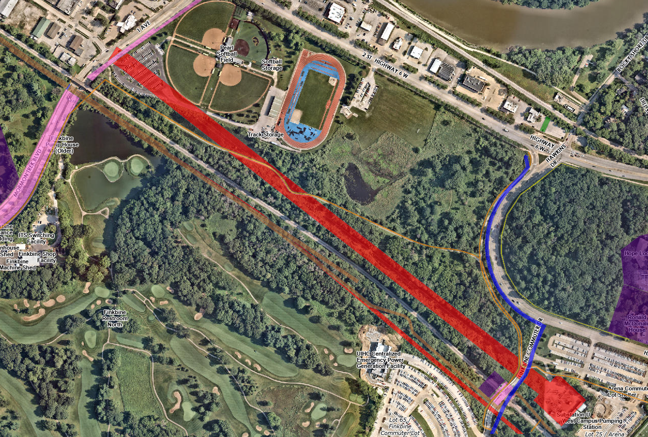 Utility work at the University of Iowa graphic