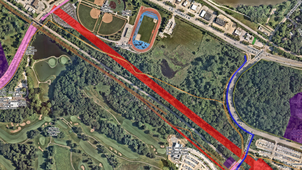 Utility work at the University of Iowa graphic